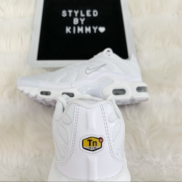 NIKE AIR MAX PLUS White Sneakers Shoes new - Picture 4 of 7